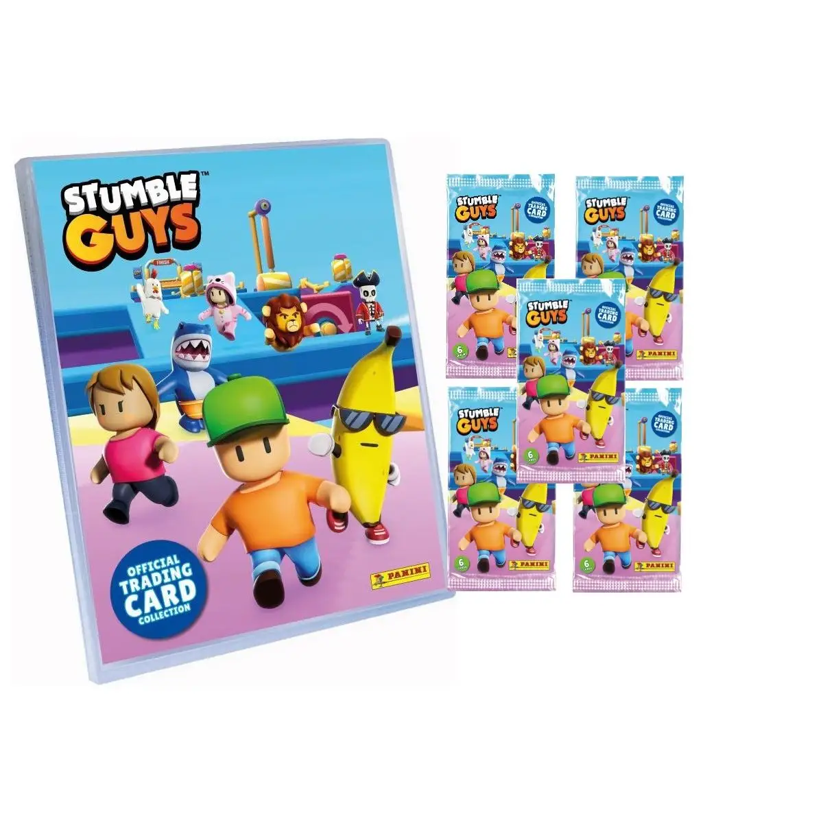 1 x starboard Album with 5 envelopes the adventures of STUMBLE GUYS, 2024 are cards, letters, panini