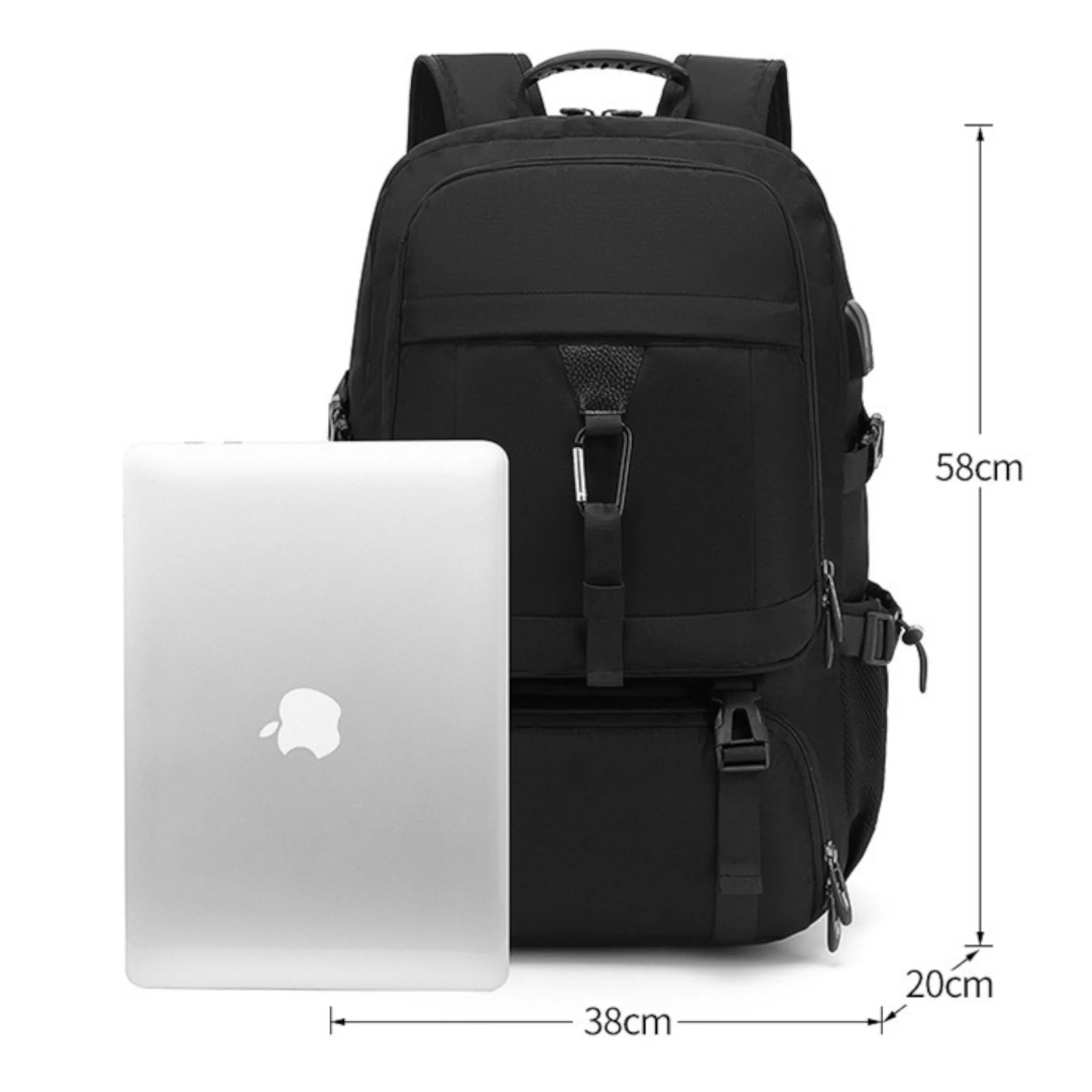 Travel backpack for avin cabin 45x36x20 for vueling, easyjet, ryanair waterproof and spacious hand luggage with shoe compartment and multifunctional anti-theft backpack for travel (2499 026-001)