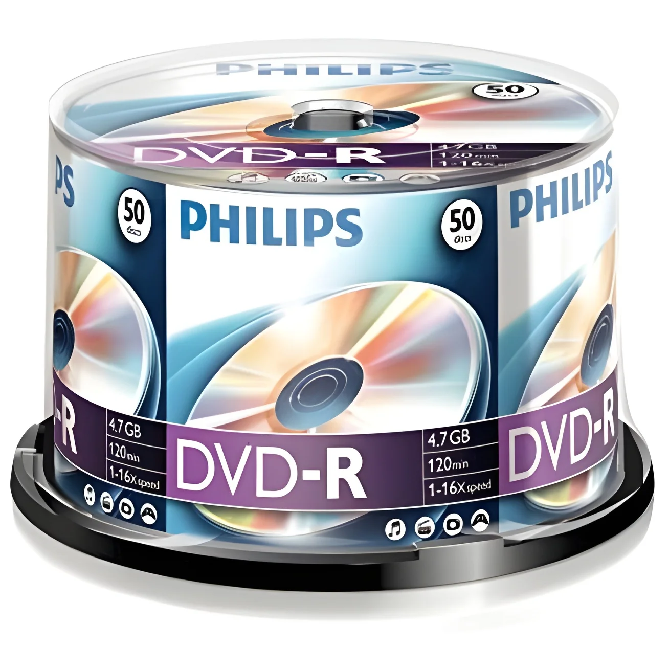 Philips DVD-R 4.7 GB / 120 Min / 16X Tarrina (50 Disc)