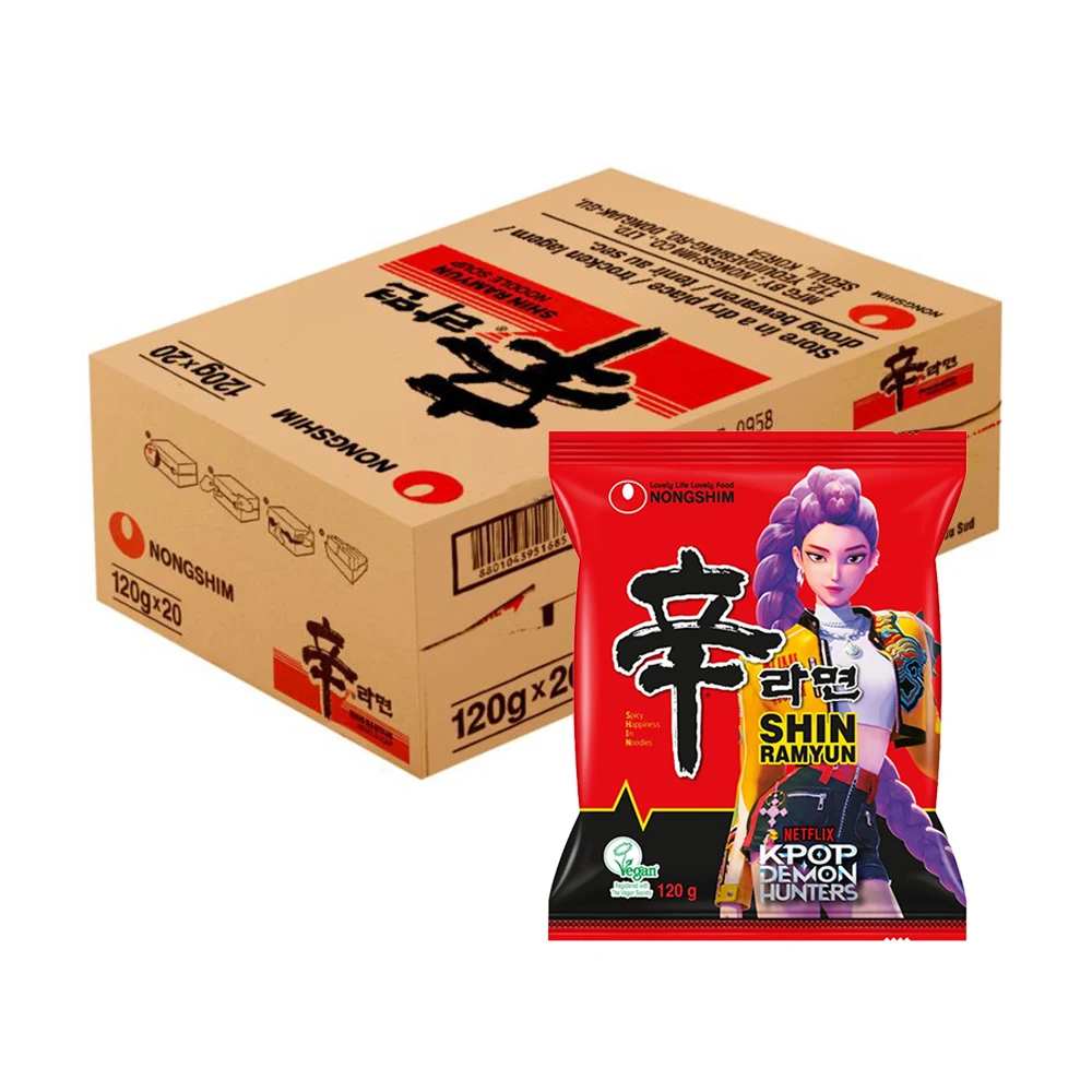 Shin Ramyun – Ramen Picante Coreano 120g x 20pck | Fideos Instantáneos de Nongshim Shin Ramen Picante