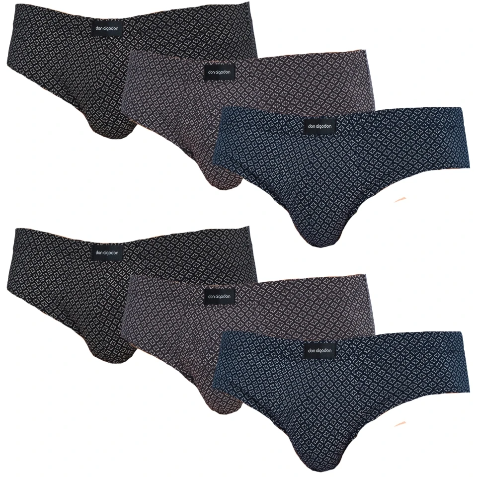 Don Algodon | Pack 6 Slips Hombre Suaves y Transpirables | 2 Unidades por Color - Diseño Moderno y Durabilidad Excepcional