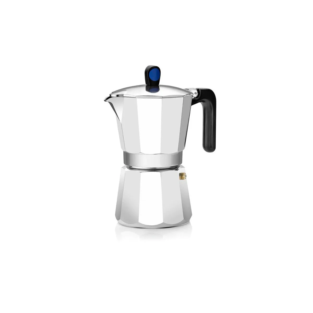 Monix Induction Express - Cafetera italiana de aluminio color plata. 6 a 12 tazas. Para cocinas de gas inducción vitrocerámica.