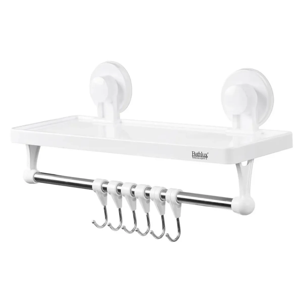ZYLX SHOPPING – Estanterías de Baño Bathlux con Ventosa | Modelos con Barra, con Ganchos o Básica