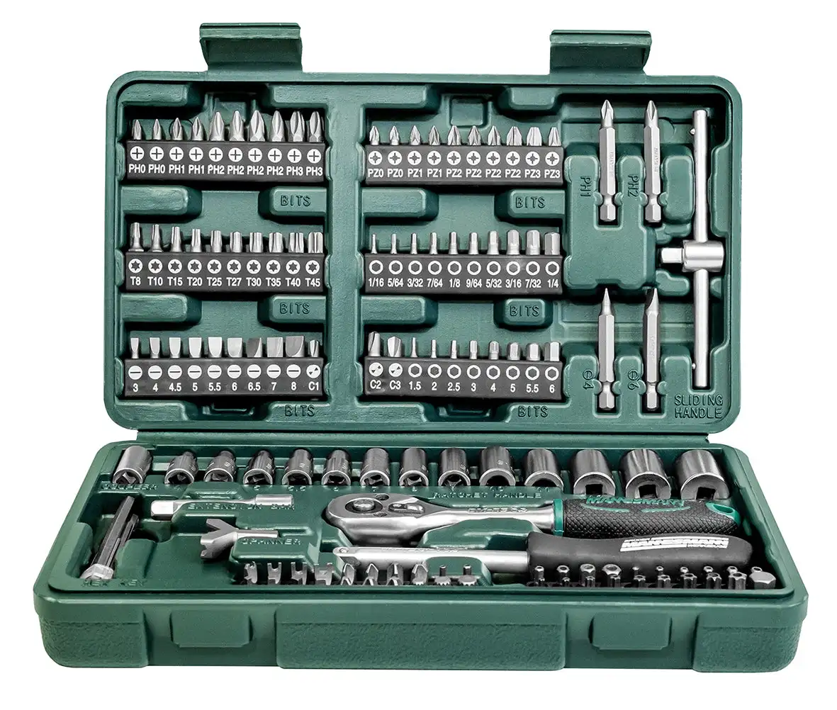 M29166 130 PCs in case Mannesmann tool case made of chrome vanadium steel