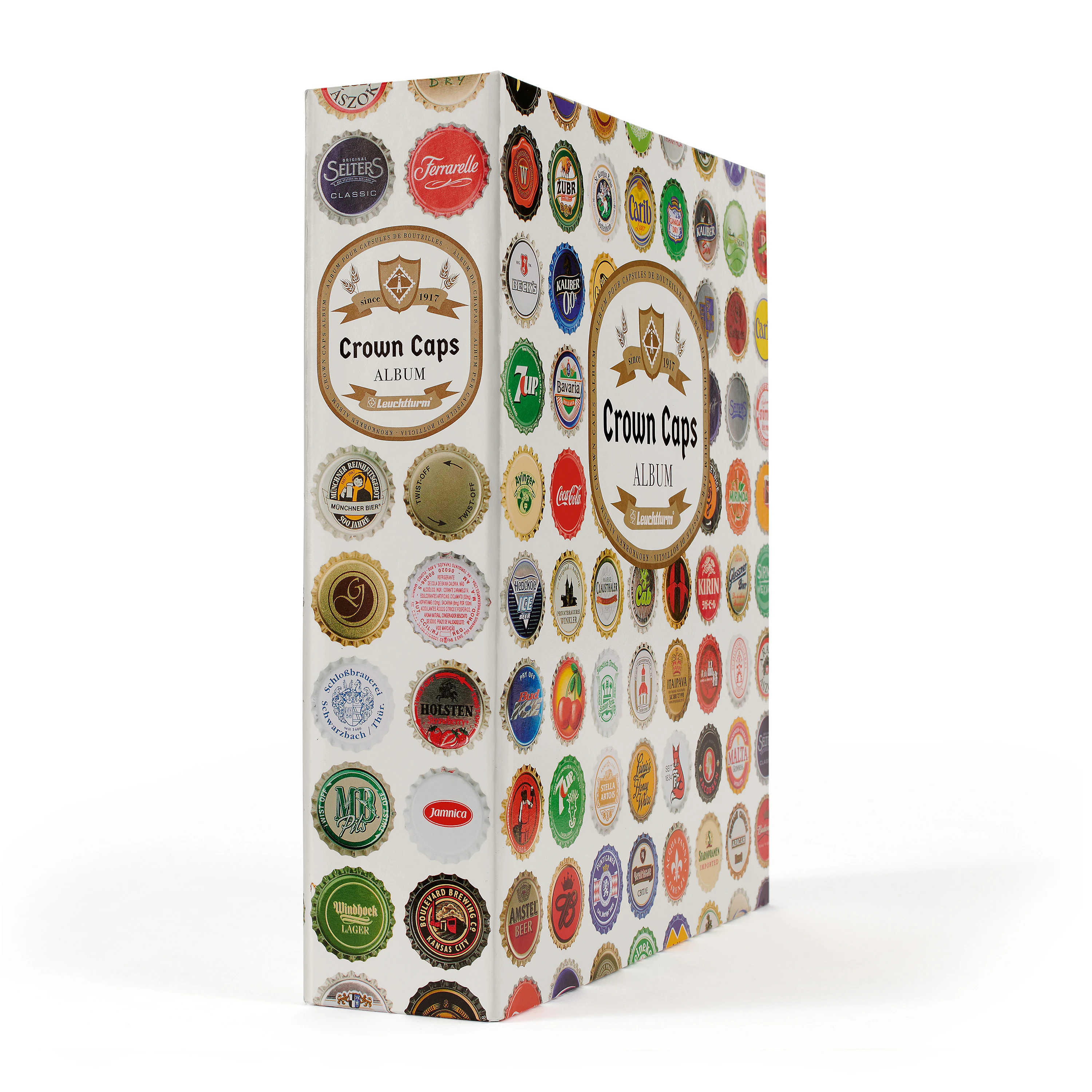 Álbum para coleccionar placas de cava/champagne, incluye 5 hojas COMPART Negras (Versión Ingles) Leuchtturm