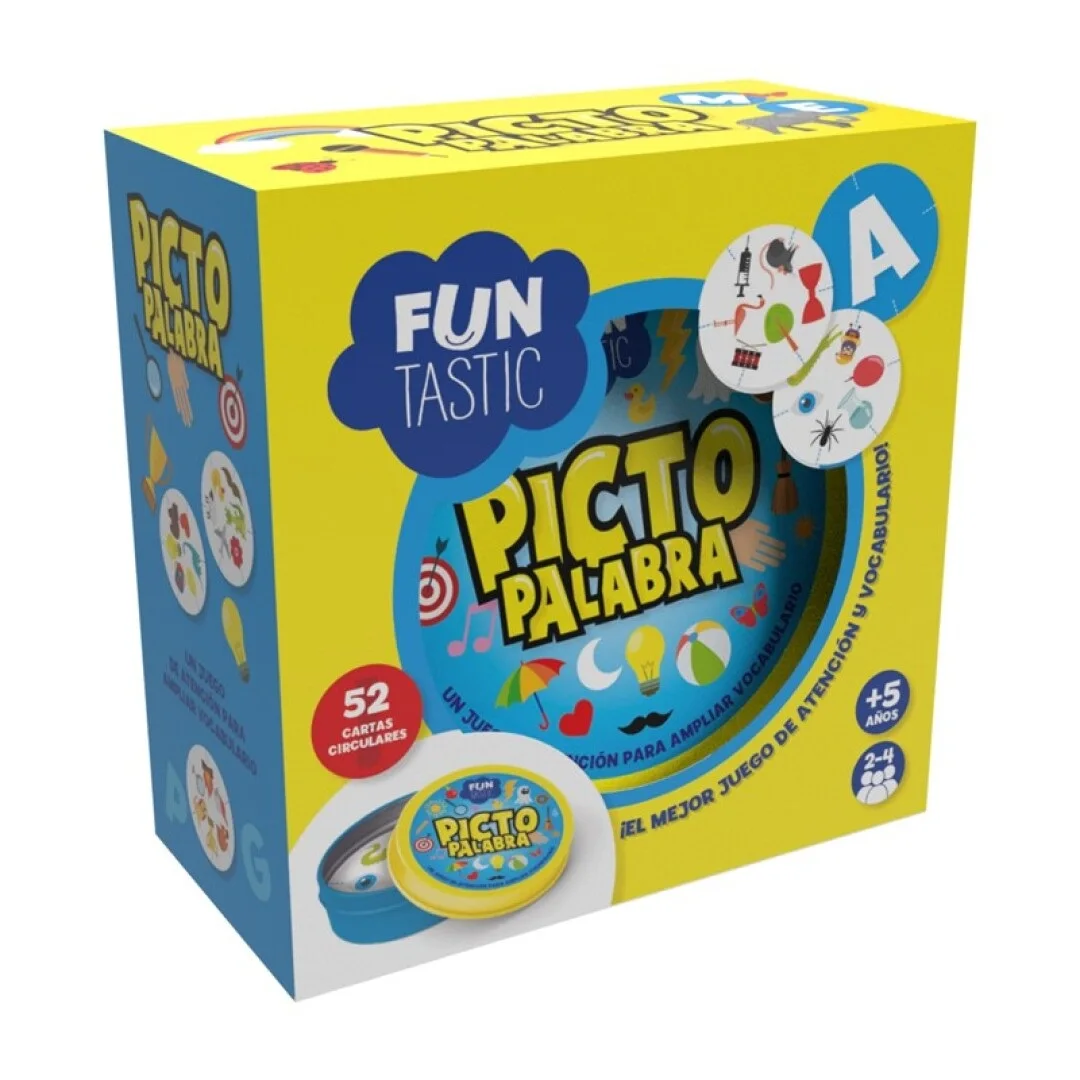 JUEGO DE CARTAS REDONDAS PICTO PALABRA CON CAJA, +5 AÑOS, 2-4 JUGADORES, ESTIMULACIÓN DEL LENGUAJE Y APOYO PARA APRENDIZAJE DEL IDIOMA, IMAGILAND, FUJ011, TIENDA CON LICENCIA OFICIAL, ENVÍO URGENTE