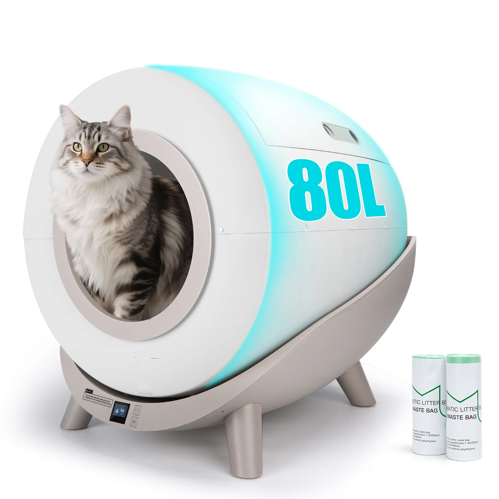 Nobleza Arenero Autolimpiable Inteligente para Gatos con App, 80L Capacidad, Ideal para Varios Gatos, Incluye 2 Rollos… — oferta en AliExpress