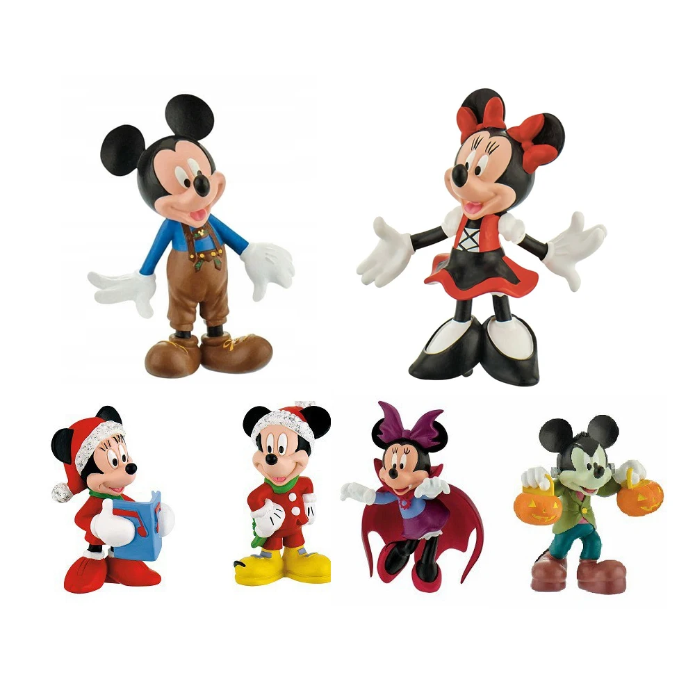 Set de 6 Figuras Disney Mickey y Minnie 7 cm – Colección Bullyland Original