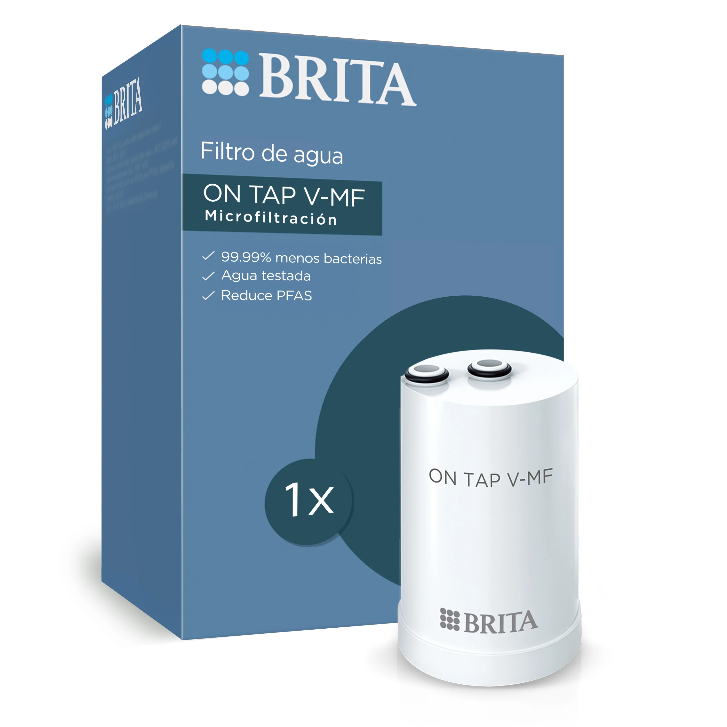 Brita Filtro On Tap V -Mf- Recambio Compatible Con Sistema On Tap. Reduce Microplásticos, Cloro Y Metales Pesados. Agua Más Pura. - Imagen 5