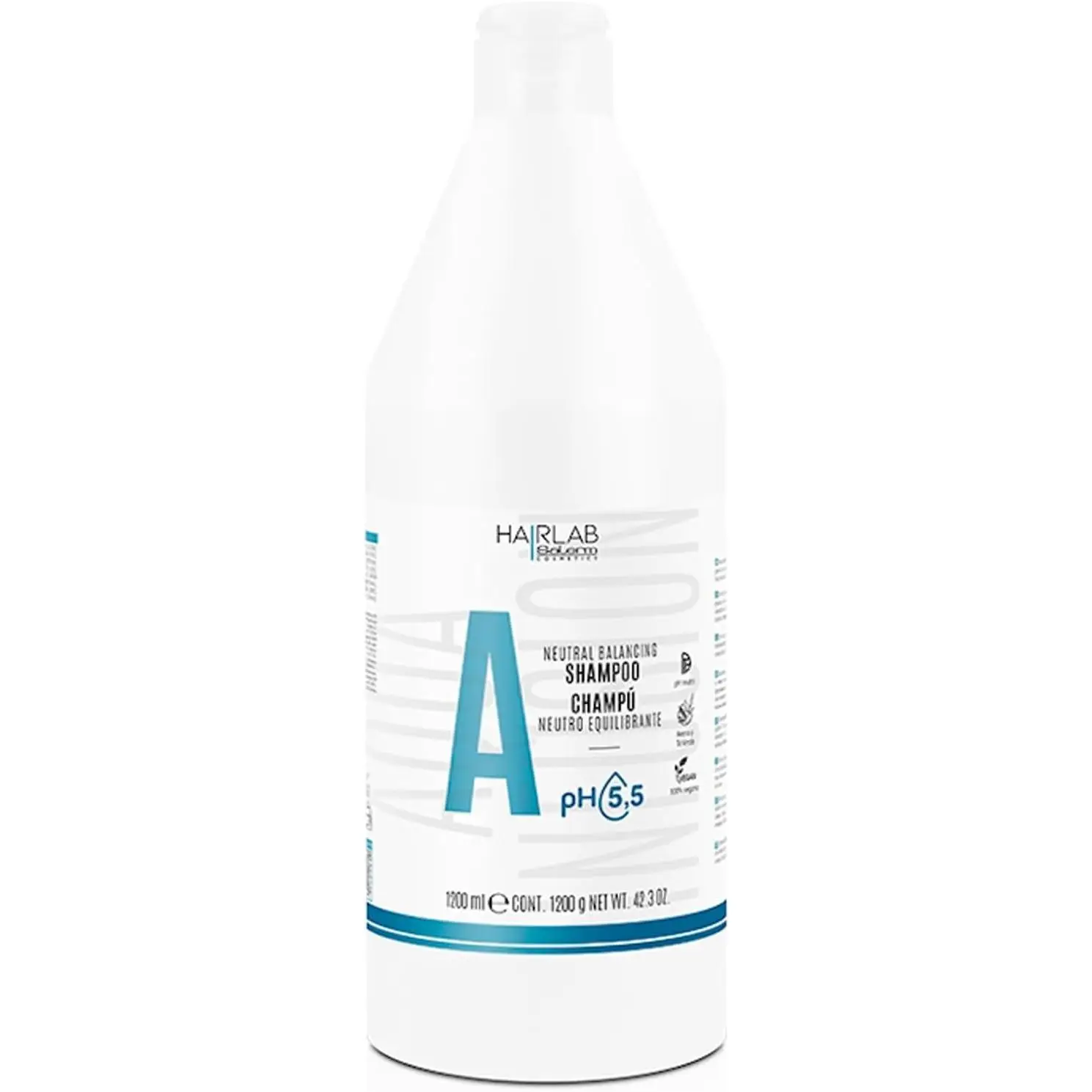 SALERM - Champú Neutro Dermoprotector - Hair Lab Neutral Balancing - 1200 ml - pH Neutro - para Todo Tipo de Cabellos - con VItaminas B y C - Hidrata y Cuida el Cuero Cabelludo - Anti Encrespamiento