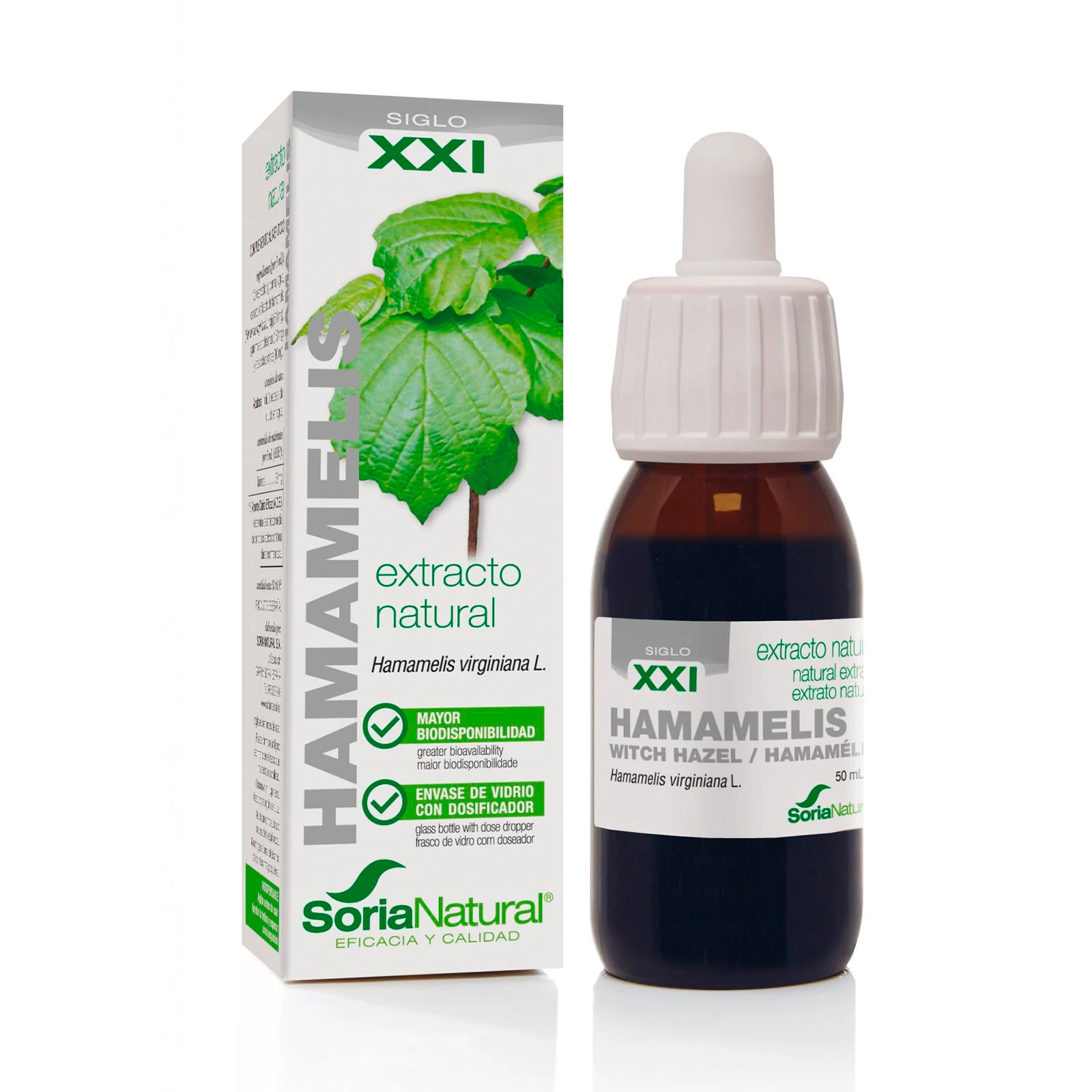 Hamamelis extract drops soria natural – promotes circulation – anti-inflammatory action – 50 ml bottle.