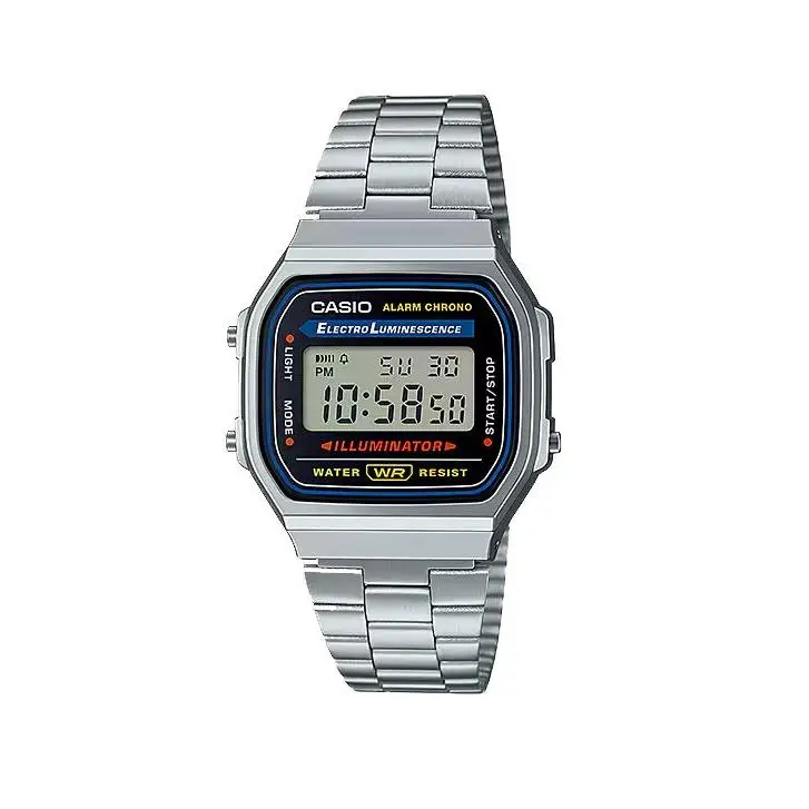 Reloj Casio Vintage A168WA-1 con Correa Autoajustable - Diseño Unisex Elegante y Retro