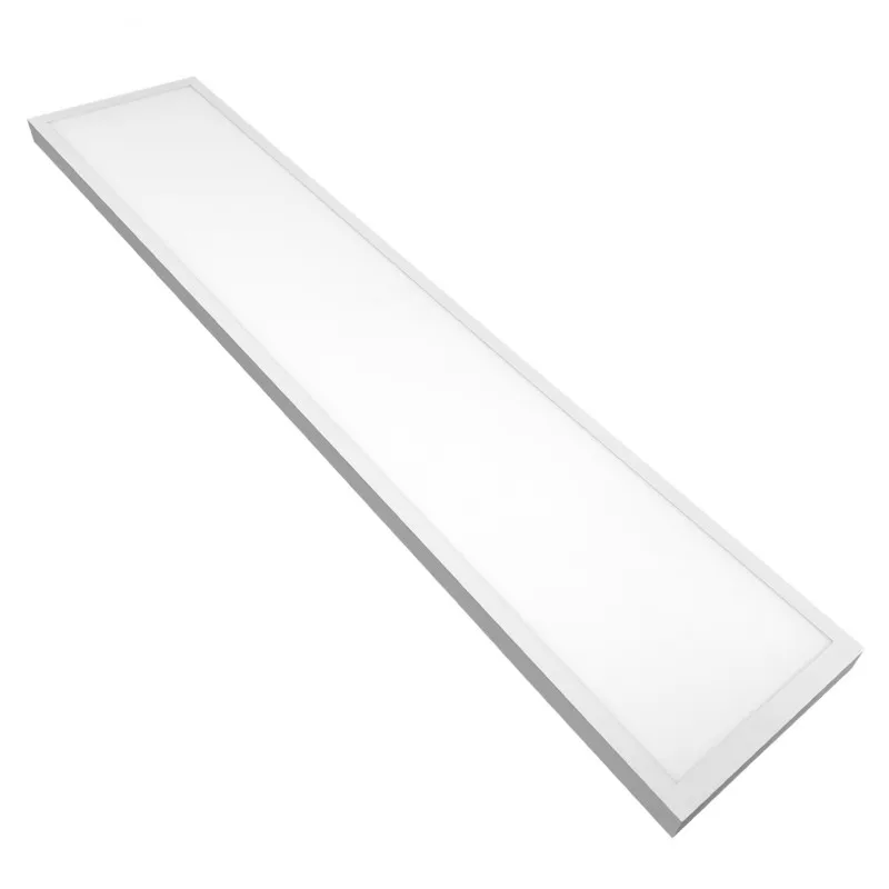 LED ATOMANT Kit Panel LED 120x30 cm 48W 5000 lúmenes, Color regulable CCT (blanco cálido, neutro y frío) con soporte de superficie blanco incluido, ideal para oficinas, cocinas, pasillos o comercios,