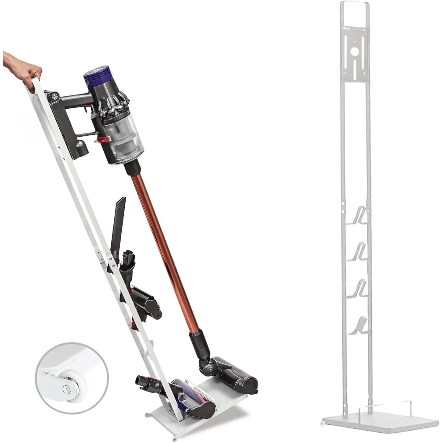 Soporte Metálico (CON RUEDAS) para Aspiradora y Accesorios Dyson V15 V12 V11 V10 V8 V7 V6 - Piezas y Filtros para Aspiradoras