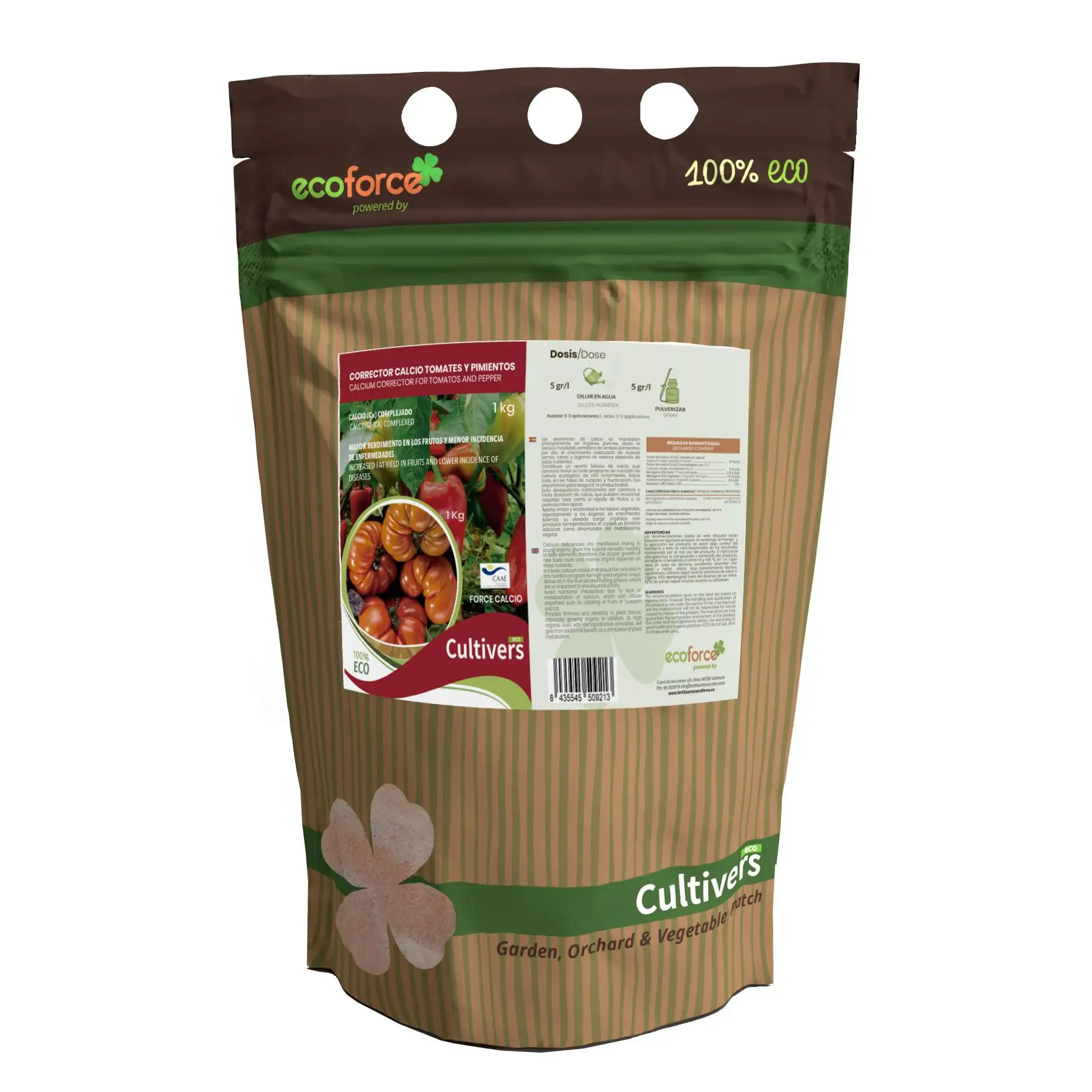 CULTIVERS Calcio Tomates y Pimientos Ecológico 1 kg