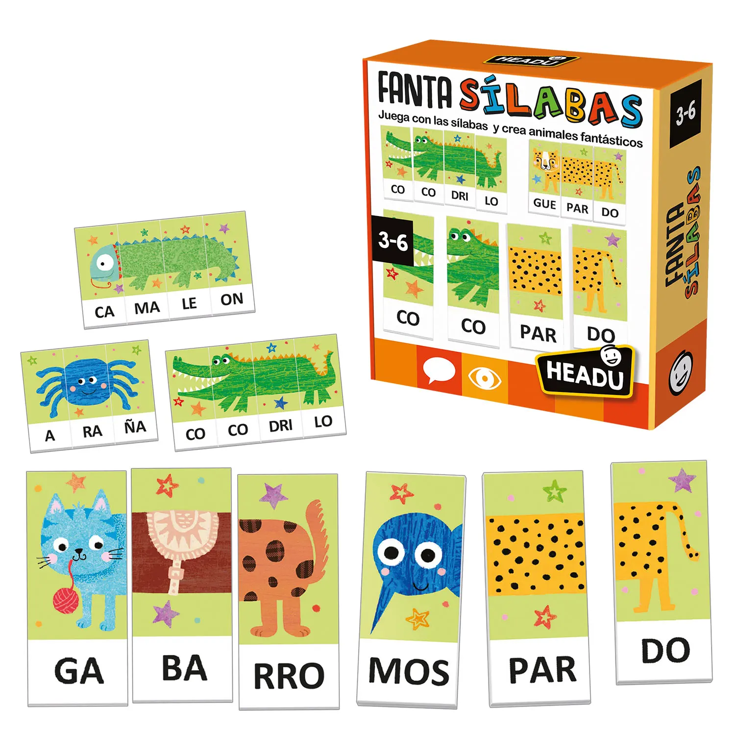 Headu - fantasilabas |   Educational games for children 4 years or older |    Board games children 4 years to 7 |   Learn to read |   Children's games |   Child gift 4 years or older