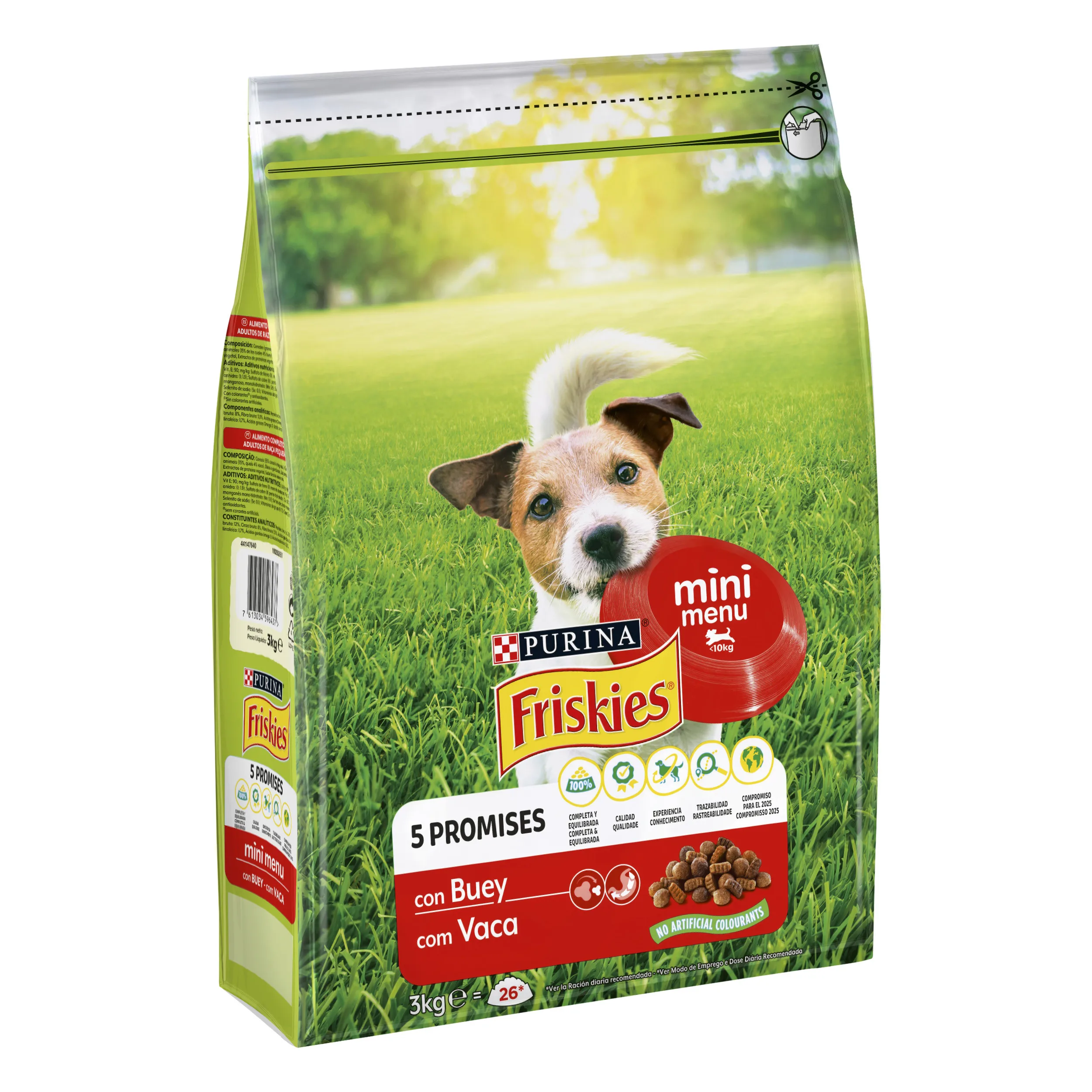 Friskies Mini Menú de Buey Pienso para Perros  Pienso completo para perros adultos minis