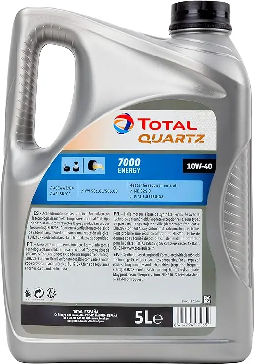 Total Oil 7000 Energy 10W40 5 Ltr