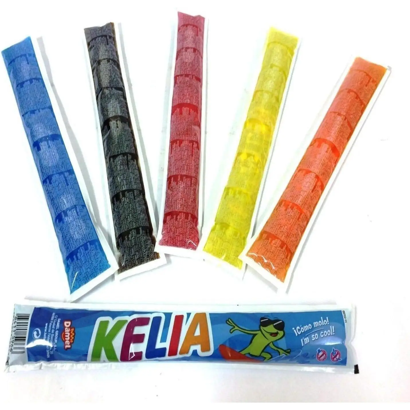 Polos Kelia Flash – Pack 60 × 105 ml o 90 × 65 ml, Helado de Agua Surtido, Sin Gluten ni Lactosa, Refrescantes y Dulces