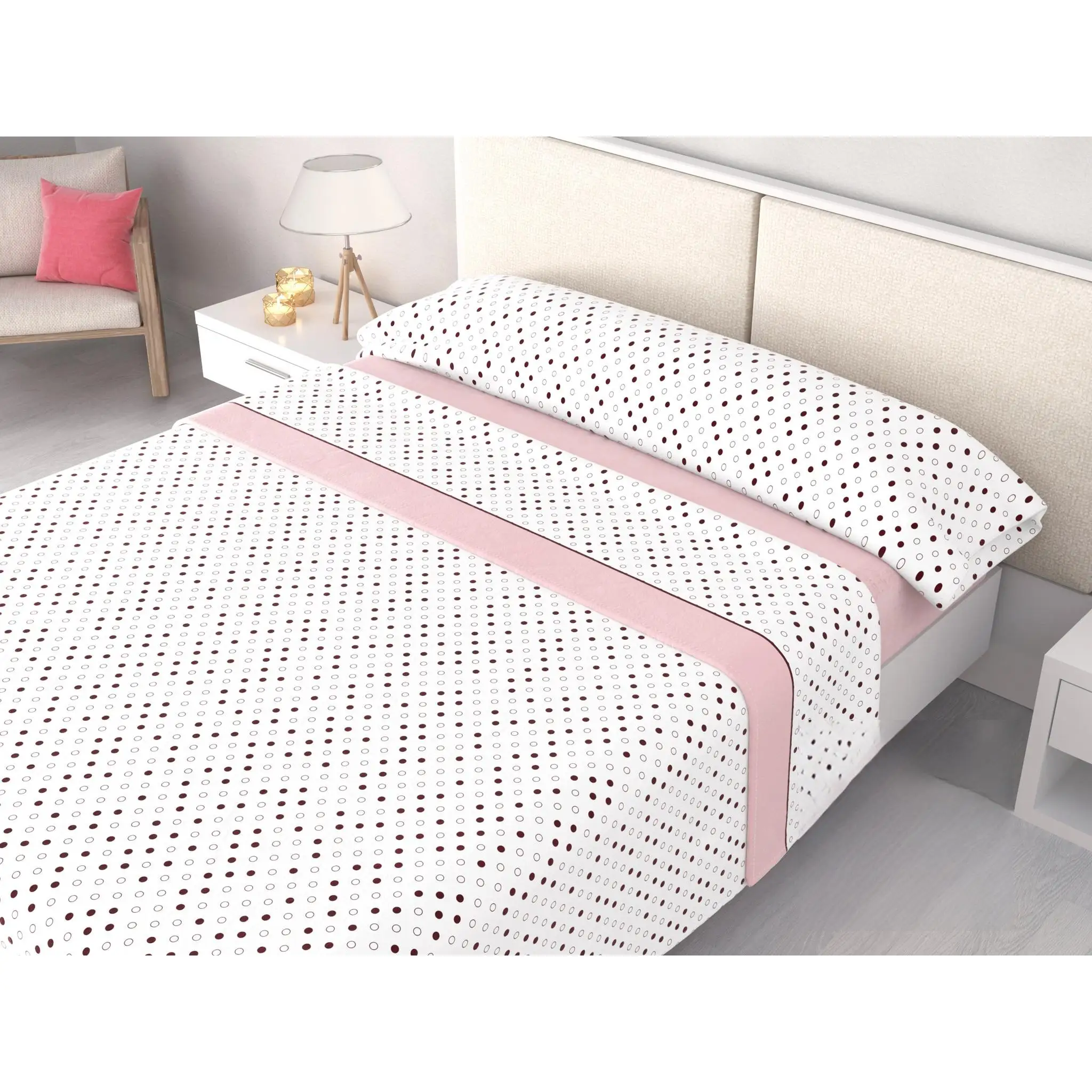 Mercatienda.es Juego de sábanas pirineo invierno 120 g – bajera 30 cm + largo 200 cm – camas 90 | 105 | 135 | 150 cm (Angela Rosa)