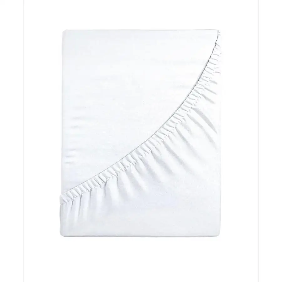 Sábana Bajera Ajustable de Algodón 100% para Cama de 135 Blanco - Alta Calidad y Protector de Colchón