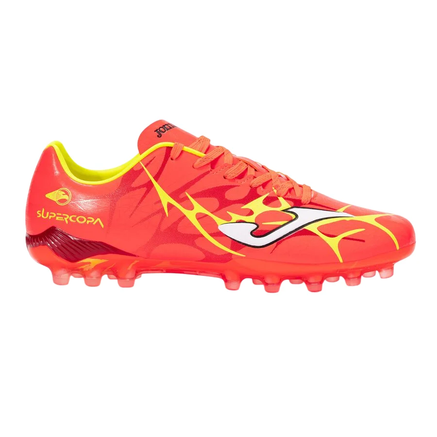 Botas Fútbol Cesped Artificial Unisex Joma Super Copa 2507 Rojo Ligeras-SUPS2507AG