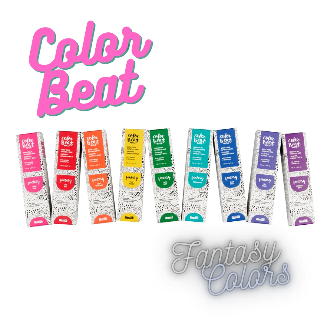 Glossco professional, color beat fantasy 100ml - explore the magic of 8 dazzling shades for semi-permanent coloring and exceptional care