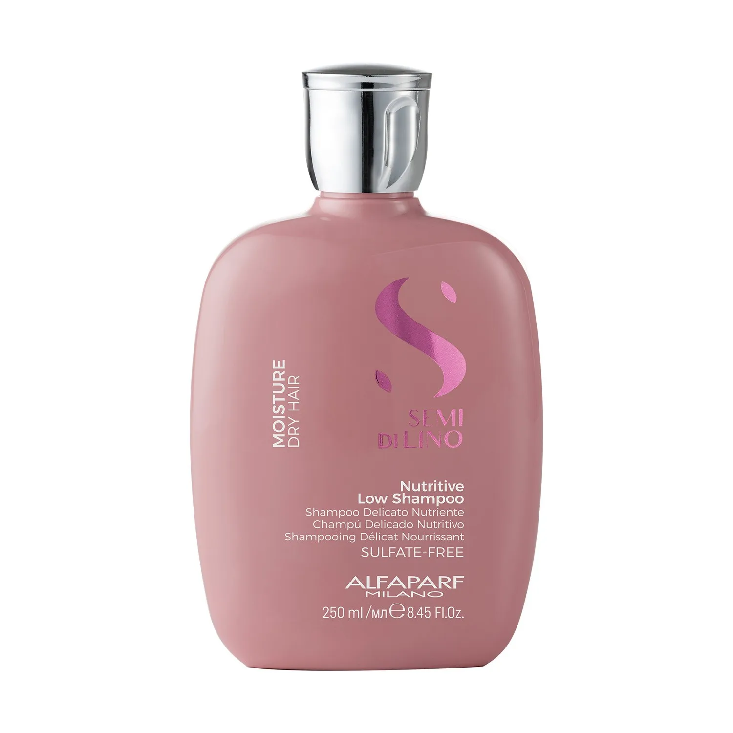 Alfaparf semi di lino moisture nutritive low champú 250 ml, champú hidratante. limpia delicadamente y nutre la fibra capilar.