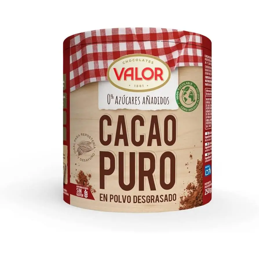 Pure cocoa value in fragrant powder 0% added sugars