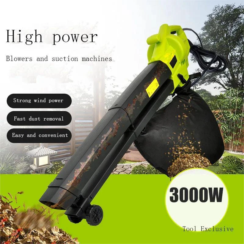 3000W 3 in 1 electric blow cleaner, vacuum dust collector, blowing machine, garden leaf collection, Crusher, blow cleaning tool