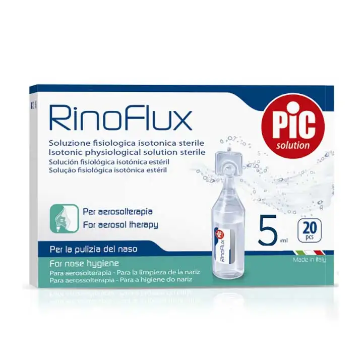 Rinoflux Solución Fisiológica 5ml X 20 Unds para Hidratación y Limpieza Nasal