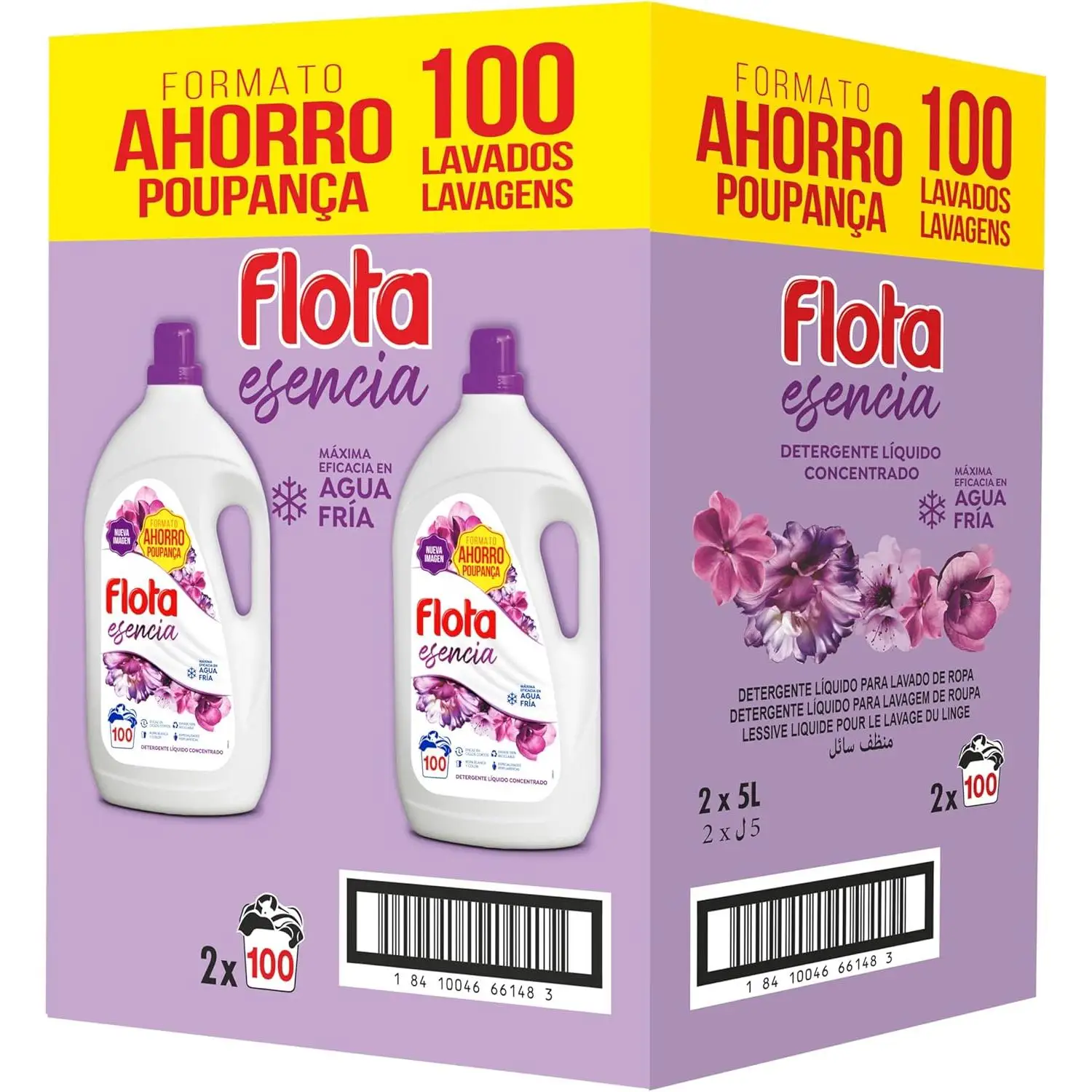 Detergente Líquido Flota Fragancia Esencia 2X100 Lavados Quitamanchas en Agua Fría