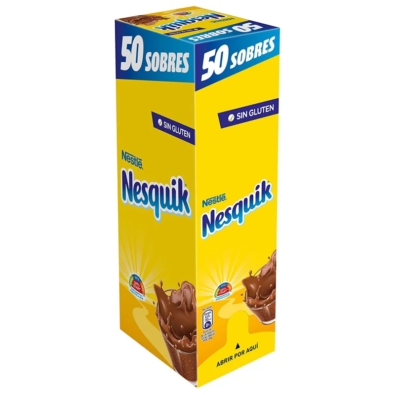Nesquik about 13.5 g. case 50 units.