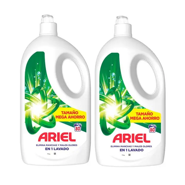 Ariel | Original Detergente Líquido Para Lavadora, 2x80 Lava