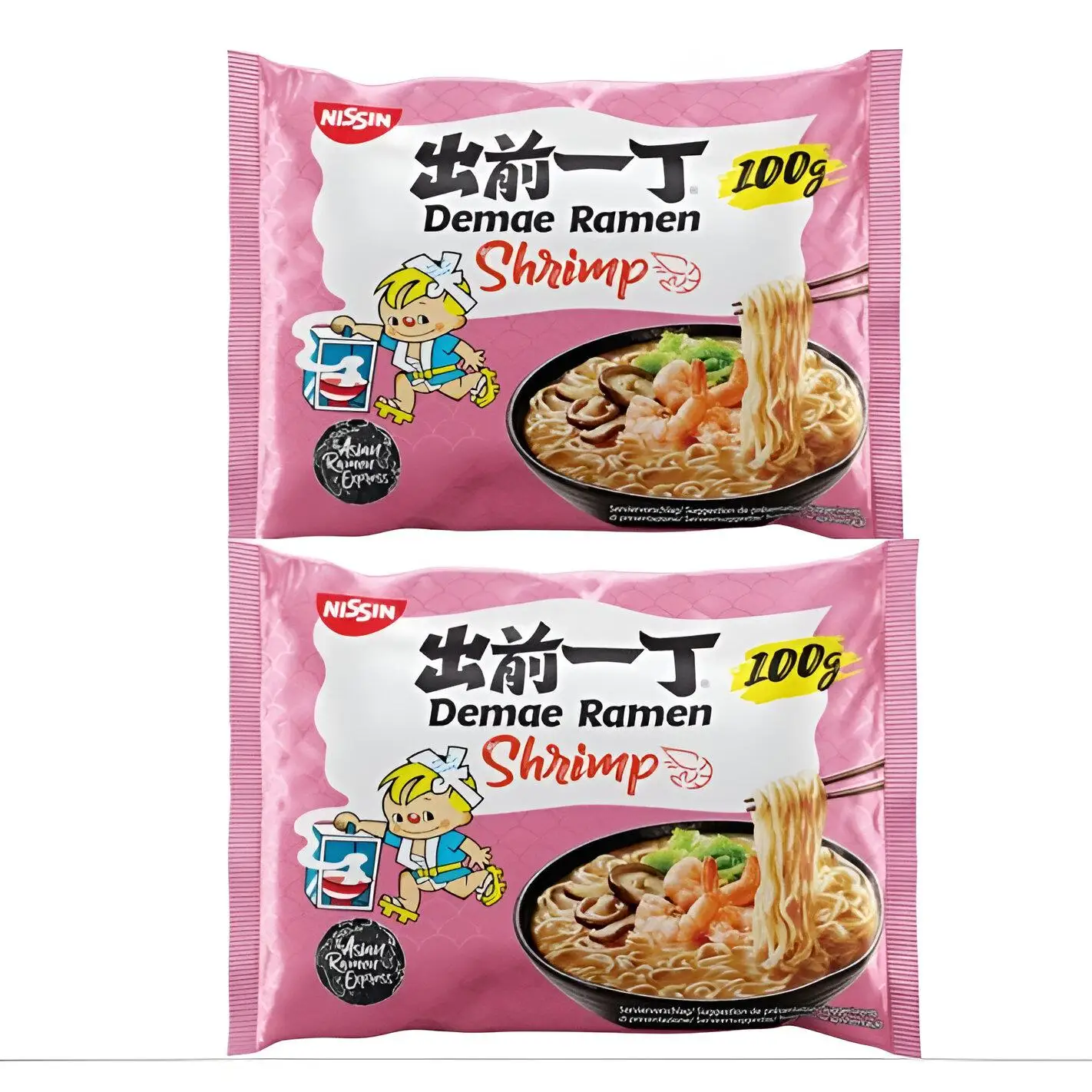 Nissin Demae Ramen de Gamba Pack 2- 100gr x 2