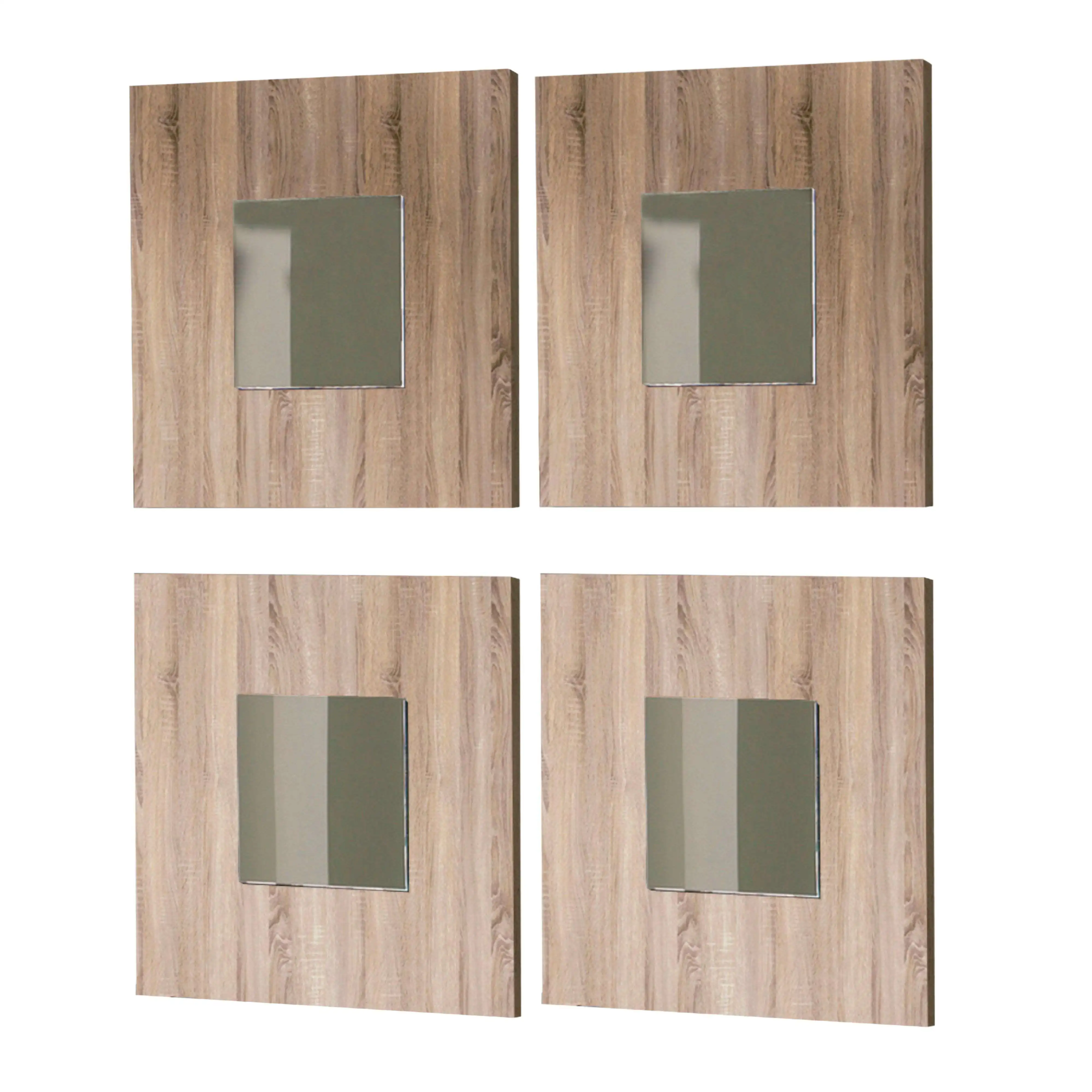 Miroytengo Juego Cuatro Espejos Lupe Color Cambrian De Pasillo Moderno 45x45 cm