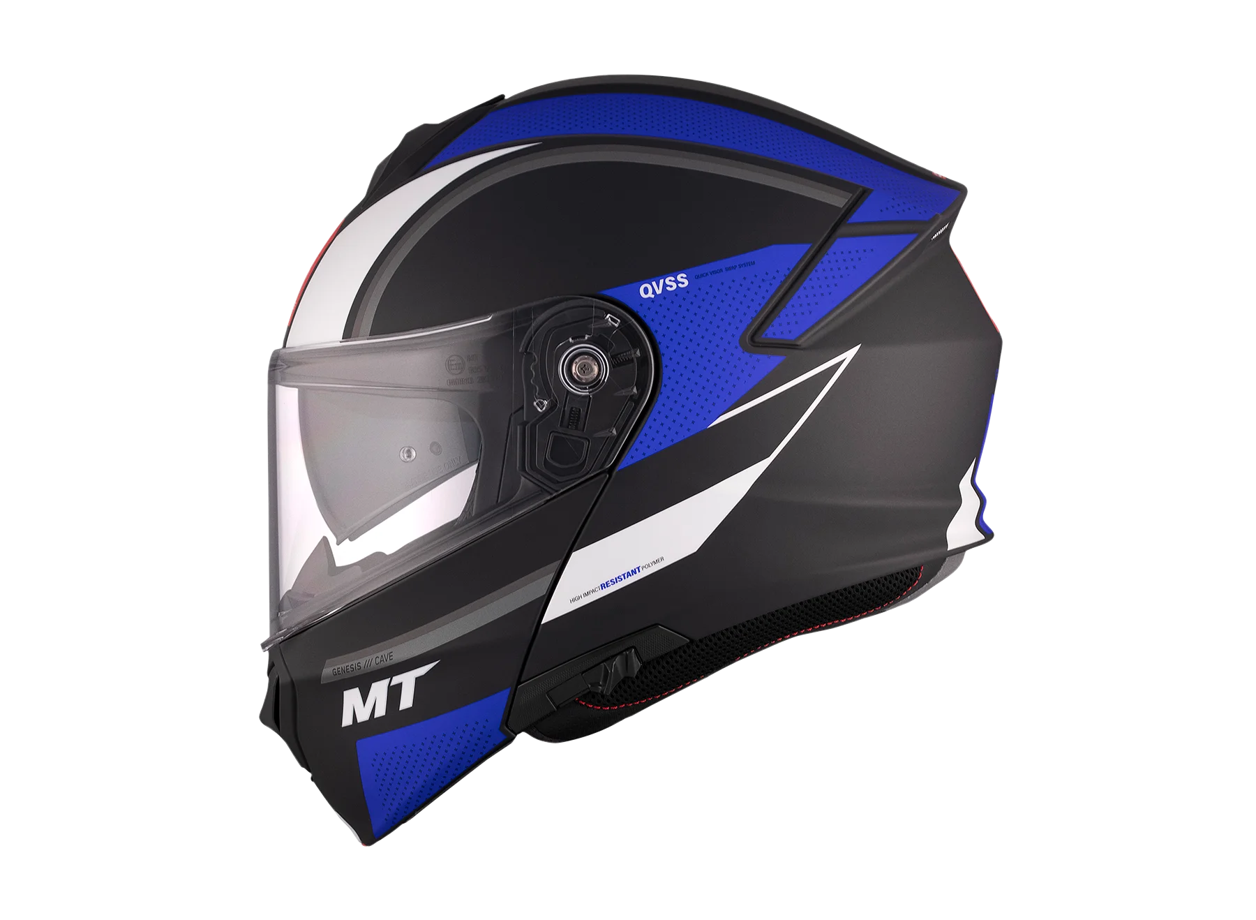 Modular helmet for moto MT Helmets Genesis SV blue/black Approved ECE 22.06