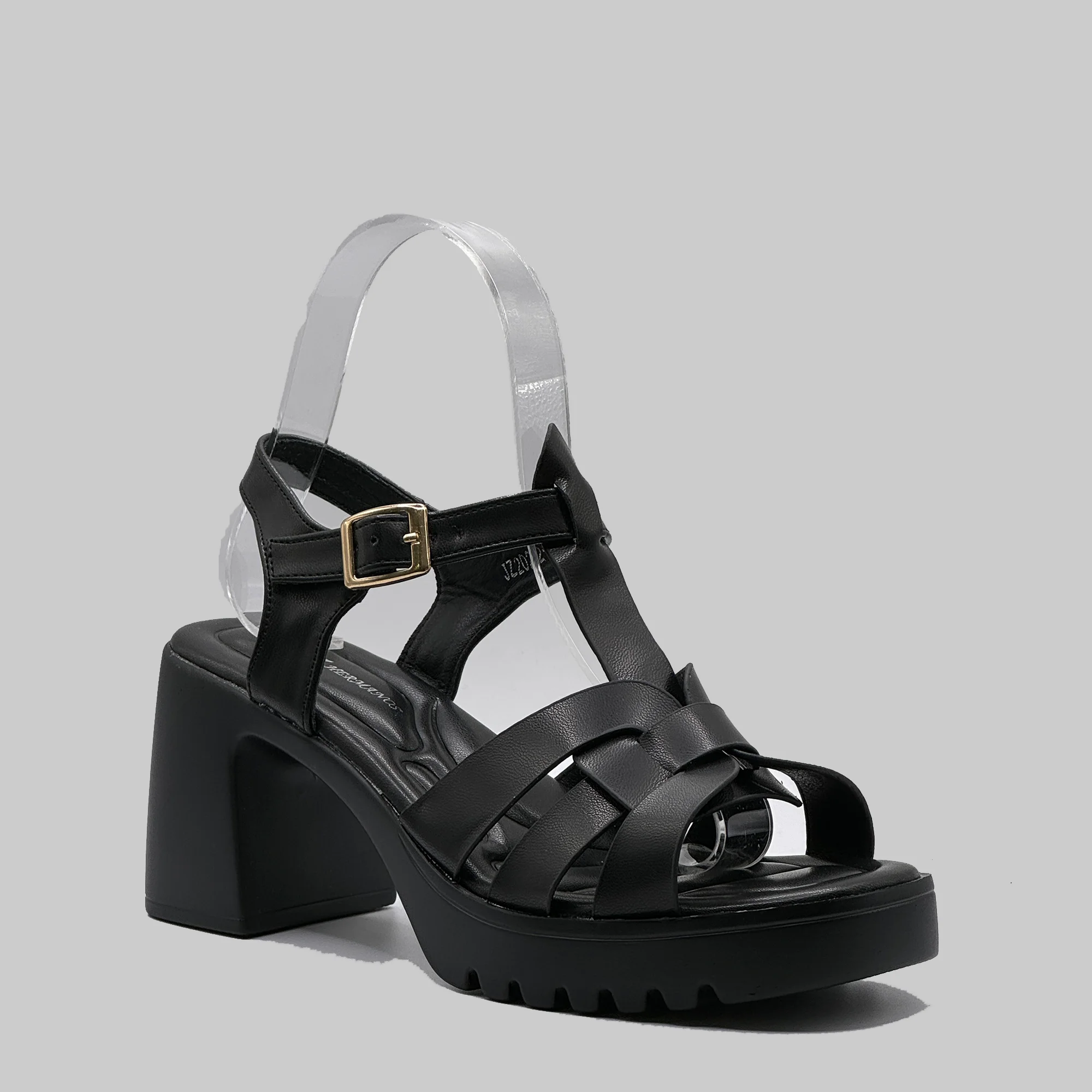 JZ Hermanos Sandalias tacón de tiras versatiles para verano para mujer