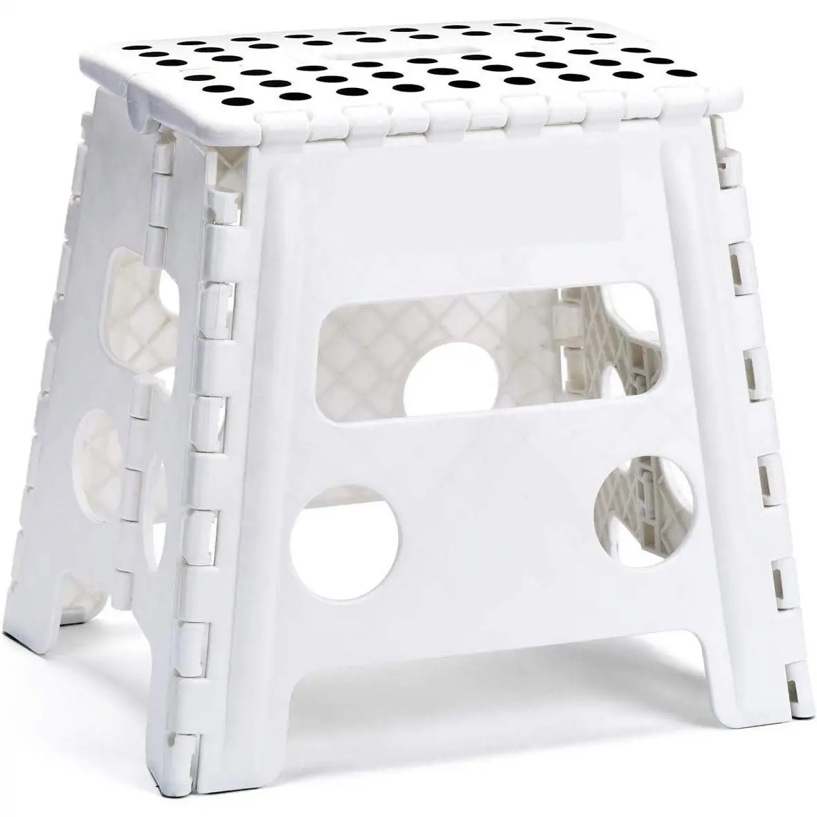 Taburete Plegable de Plástico | 22cm y 32cm | Blanco o Rojo | Compacto y Resistente