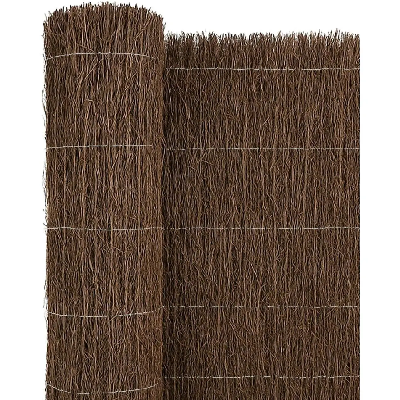 Cerramiento Natural de Brezo 1400 g/m² Ocultación 80% con Alambre Cosido Thayba