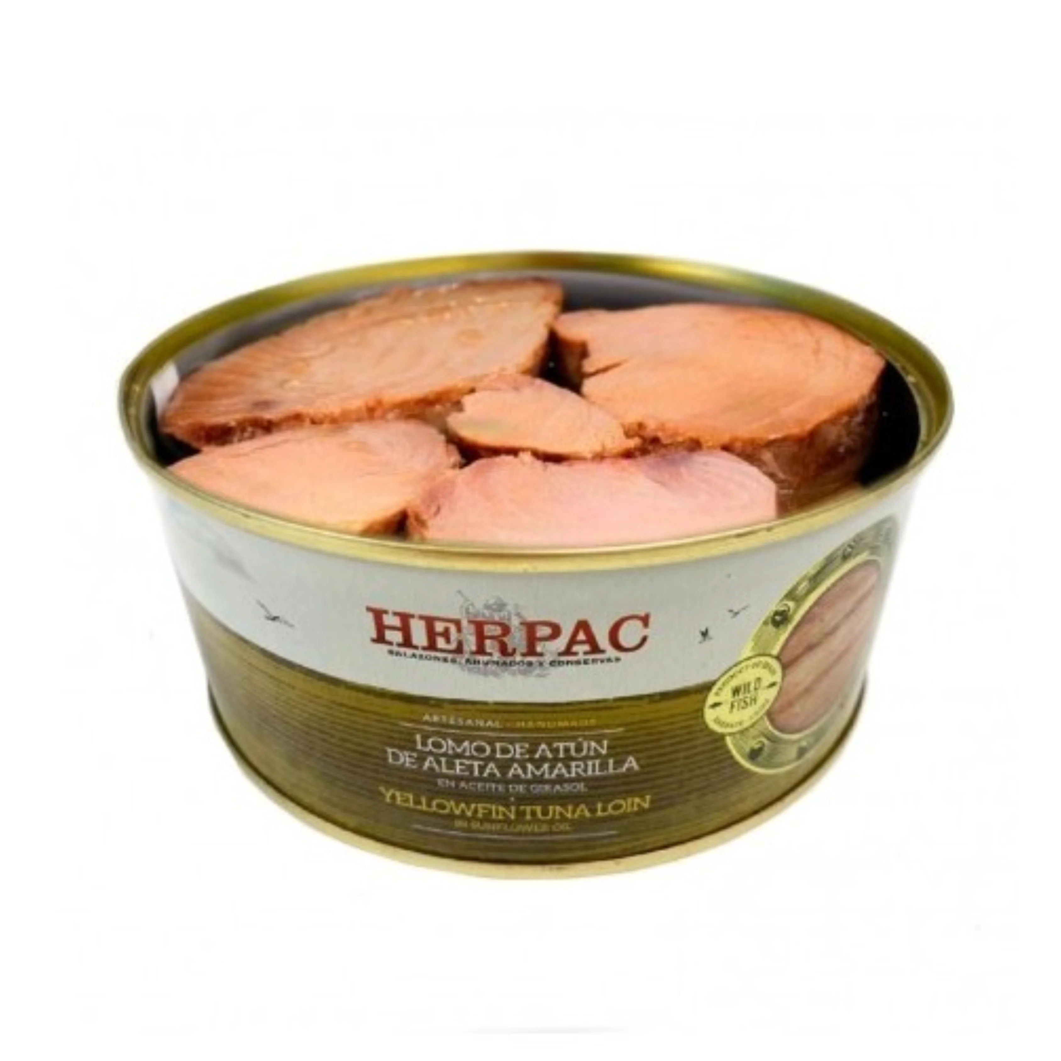 Solomillos de Atún Aleta Amarilla Herpac 1 kg - Alta Calidad, Rico en Omega-3 y Proteínas, Listo para Consumir