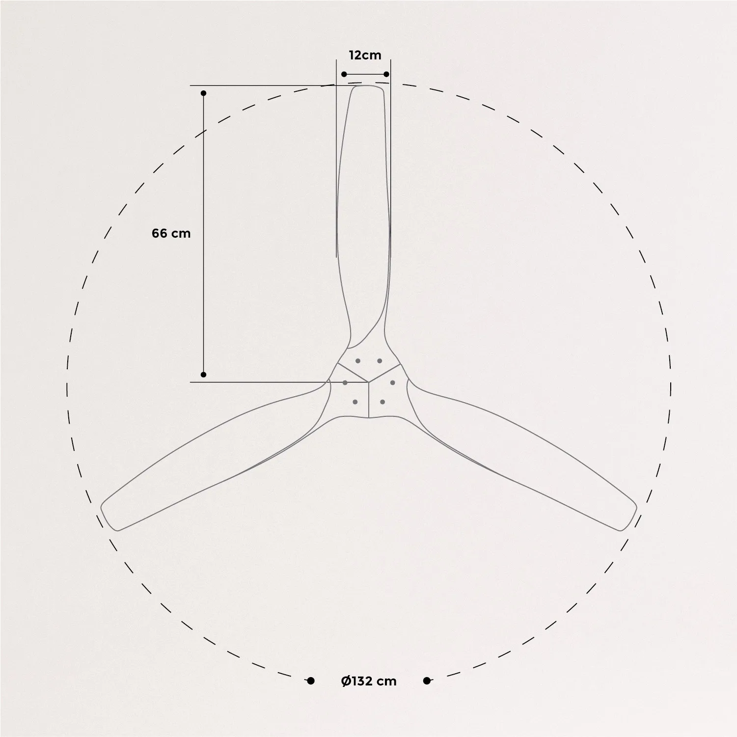 Create - 75w silent ceiling fan ø132 cm, 3 speeds, wood - windwood