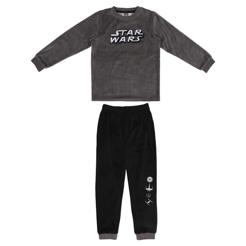 Pijama Largo Star Wars Gris con Estampados para Niño