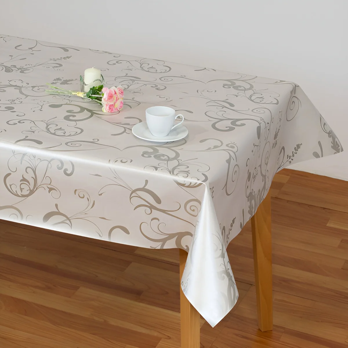 Mantel Hulehule Tex Roma Taupe Resistente a Manchas y Fácil de Limpiar