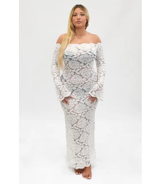 Vestido Lencero Blanco Jyoko para Mujer - Elegante y Sofisticado