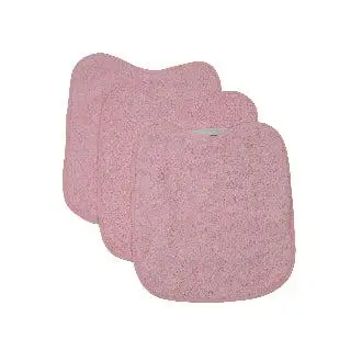 10XDIEZ Pack 3 baberos rizo guardería color  palo con elástico. lavables, exterior de rizo y reverso impermeable. medidas: 33x29cm - Prácticos y resistentes para bebés