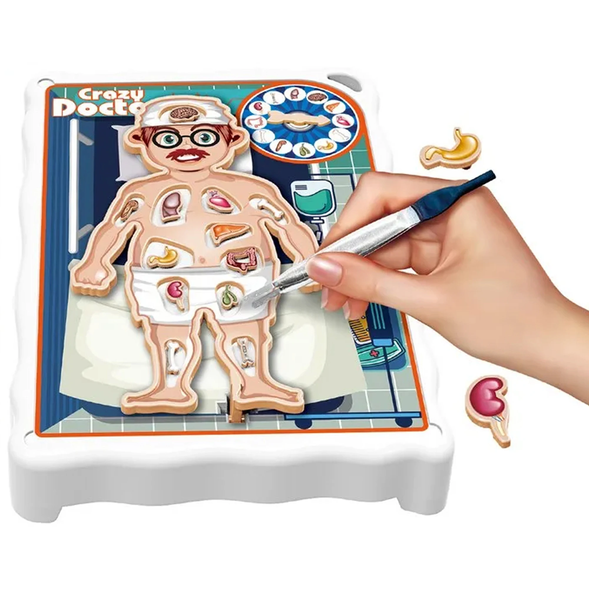 UD -Juego de Doctor Operación para Niños, Juego de Mesa de Habilidad con Pinzas, Juego Familiar 2-4 Jugadores, Regalo Educativo para Niños 4 5 6 7 8 Años