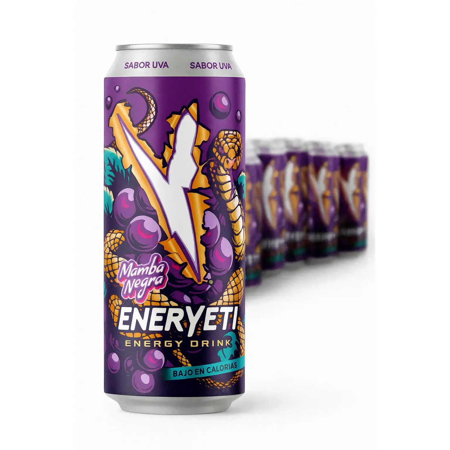 Black mamba energy drink 500ml 24 units sugar shop, zero sugar, halal and dairy free #1