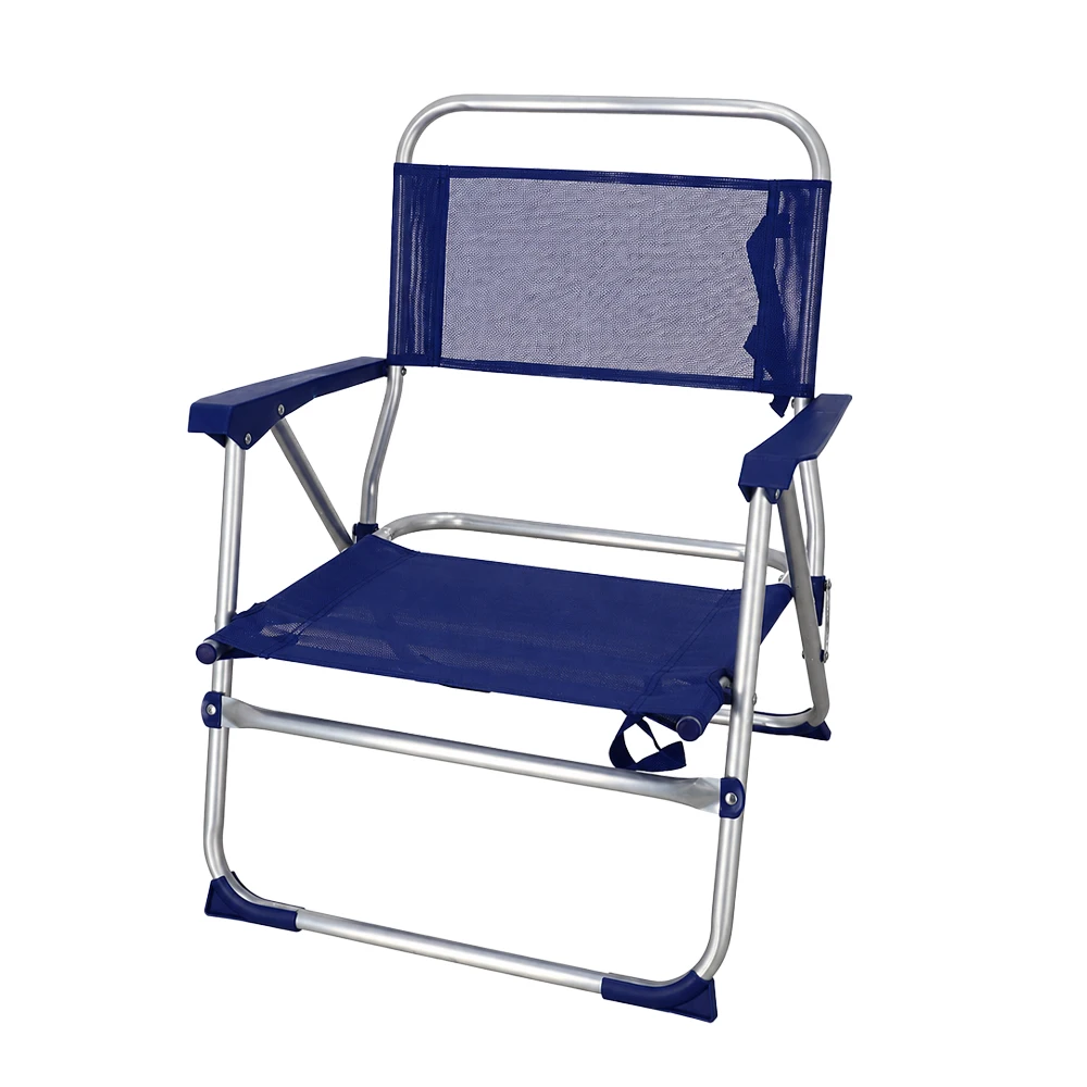 Life Basics Silla de Playa Plegable con Apoyabrazos, Silla Exterior Ligera y Portátil, Tejido Transpirable, Resistente y Fácil de Transportar, para Playa, Jardín, Terraza, Camping y Pesca, 51 x 55 x