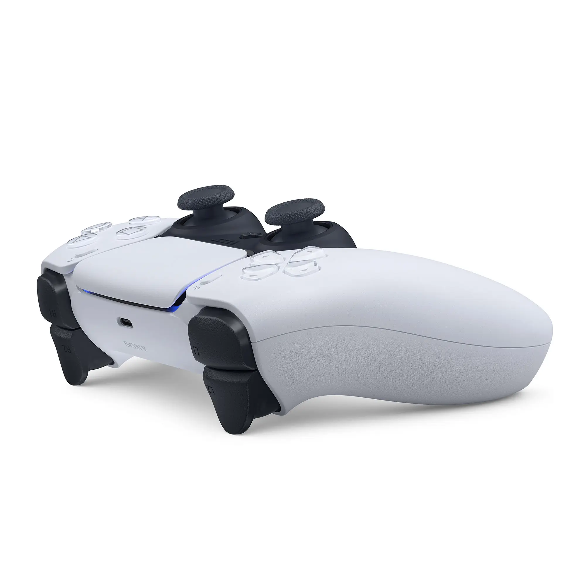 DualSense Wireless Controller PS5 White with Haptic Feedback, Adaptive Triggers, Motion Sensor, and Built-in Microphone for Immersive Gaming Experience. Compatible with PS5 Console.